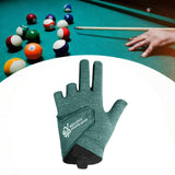 Maxbell 3 Fingers Billiard Glove Anti Slip Snooker Glove for Playing Training Sports Green M