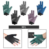 Maxbell 3 Fingers Billiard Glove Anti Slip Snooker Glove for Playing Training Sports Green M