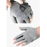 Maxbell 3 Fingers Billiard Glove Anti Slip Snooker Glove for Playing Training Sports Grey M