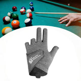 Maxbell 3 Fingers Billiard Glove Anti Slip Snooker Glove for Playing Training Sports Grey M