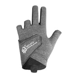 Maxbell 3 Fingers Billiard Glove Anti Slip Snooker Glove for Playing Training Sports Grey L