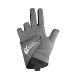 Maxbell 3 Fingers Billiard Glove Anti Slip Snooker Glove for Playing Training Sports Grey L