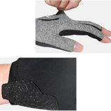 Maxbell 3 Fingers Billiard Glove Anti Slip Snooker Glove for Playing Training Sports Grey L