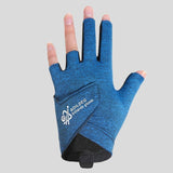 Maxbell 3 Fingers Billiard Glove Anti Slip Snooker Glove for Playing Training Sports Blue M