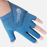 Maxbell 3 Fingers Billiard Glove Anti Slip Snooker Glove for Playing Training Sports Blue M