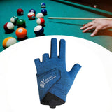 Maxbell 3 Fingers Billiard Glove Anti Slip Snooker Glove for Playing Training Sports Blue M