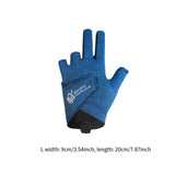 Maxbell 3 Fingers Billiard Glove Anti Slip Snooker Glove for Playing Training Sports Blue L