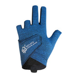 Maxbell 3 Fingers Billiard Glove Anti Slip Snooker Glove for Playing Training Sports Blue L