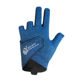Maxbell 3 Fingers Billiard Glove Anti Slip Snooker Glove for Playing Training Sports Blue L