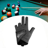 Maxbell 3 Fingers Billiard Glove Anti Slip Snooker Glove for Playing Training Sports Black M