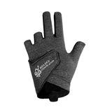 Maxbell 3 Fingers Billiard Glove Anti Slip Snooker Glove for Playing Training Sports Black L