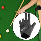 Maxbell 3 Fingers Billiard Glove Anti Slip Snooker Glove for Playing Training Sports Black L