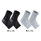 Maxbell Ankle Compression Socks Sweat Absorbing Breathable for Men/Women Ankle Brace M Black