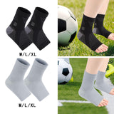 Maxbell Ankle Compression Socks Sweat Absorbing Breathable for Men/Women Ankle Brace M Black