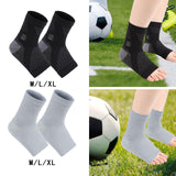 Maxbell Ankle Compression Socks Sweat Absorbing Breathable for Men/Women Ankle Brace M Black