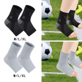 Maxbell Ankle Compression Socks Sweat Absorbing Breathable for Men/Women Ankle Brace M Black