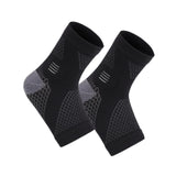 Maxbell Ankle Compression Socks Sweat Absorbing Breathable for Men/Women Ankle Brace M Black