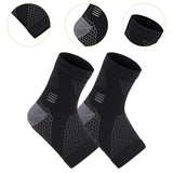 Maxbell Ankle Compression Socks Sweat Absorbing Breathable for Men/Women Ankle Brace L Black