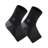 Maxbell Ankle Compression Socks Sweat Absorbing Breathable for Men/Women Ankle Brace XL Black