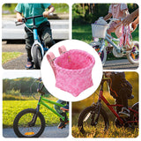Maxbell Kids Bike Basket Decoration Gift Handwoven Compact Supplies Handlebar Basket Pink