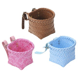 Maxbell Kids Bike Basket Decoration Gift Handwoven Compact Supplies Handlebar Basket Pink
