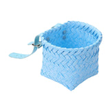 Maxbell Kids Bike Basket Decoration Gift Handwoven Compact Supplies Handlebar Basket Blue