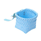 Maxbell Kids Bike Basket Decoration Gift Handwoven Compact Supplies Handlebar Basket Blue