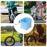 Maxbell Kids Bike Basket Decoration Gift Handwoven Compact Supplies Handlebar Basket Blue