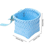 Maxbell Kids Bike Basket Decoration Gift Handwoven Compact Supplies Handlebar Basket Blue