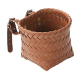 Maxbell Kids Bike Basket Decoration Gift Handwoven Compact Supplies Handlebar Basket Brown