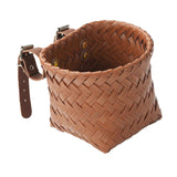 Maxbell Kids Bike Basket Decoration Gift Handwoven Compact Supplies Handlebar Basket Brown