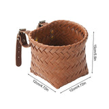 Maxbell Kids Bike Basket Decoration Gift Handwoven Compact Supplies Handlebar Basket Brown