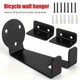 Maxbell Wooden Bike Rack Garage Iron Hanging Bicycle Stand Bicycle Wall Mount Hanger