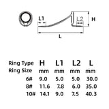 Maxbell Fishing Rod Guide Lightweight Double Foot Pole Guide for Fishing Replacement 35mm