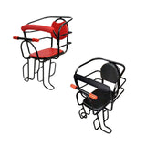 Maxbell Rear Kid's Bike Seat Children Rear Mount Baby Bike Seat for Most Adults Bike red