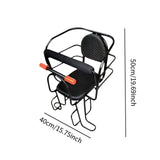 Maxbell Rear Kid's Bike Seat Children Rear Mount Baby Bike Seat for Most Adults Bike black