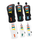 Maxbell Golf Club Head Cover Easy to Use Golf Wood Headcover for Golf Courses Adults Black DR 32cmx15cm