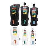 Maxbell Golf Club Head Cover Easy to Use Golf Wood Headcover for Golf Courses Adults Black DR 32cmx15cm