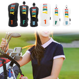 Maxbell Golf Club Head Cover Easy to Use Golf Wood Headcover for Golf Courses Adults Black DR 32cmx15cm