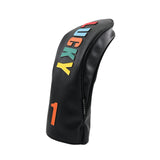 Maxbell Golf Club Head Cover Easy to Use Golf Wood Headcover for Golf Courses Adults Black DR 32cmx15cm