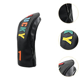 Maxbell Golf Club Head Cover Easy to Use Golf Wood Headcover for Golf Courses Adults Black DR 32cmx15cm