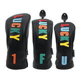 Maxbell Golf Club Head Cover Easy to Use Golf Wood Headcover for Golf Courses Adults Black DR 32cmx15cm