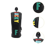 Maxbell Golf Club Head Cover Easy to Use Golf Wood Headcover for Golf Courses Adults Black FW 26cmx11cm