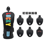 Maxbell Golf Club Head Cover Easy to Use Golf Wood Headcover for Golf Courses Adults Black UT 24cmx10cm