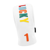 Maxbell Golf Club Head Cover Easy to Use Golf Wood Headcover for Golf Courses Adults White DR 32cmx15cm