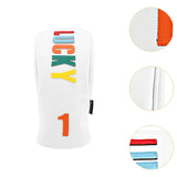 Maxbell Golf Club Head Cover Easy to Use Golf Wood Headcover for Golf Courses Adults White DR 32cmx15cm