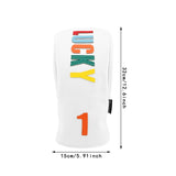 Maxbell Golf Club Head Cover Easy to Use Golf Wood Headcover for Golf Courses Adults White DR 32cmx15cm