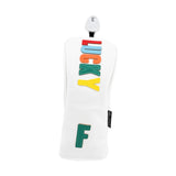 Maxbell Golf Club Head Cover Easy to Use Golf Wood Headcover for Golf Courses Adults White FW 26cmx11cm