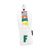 Maxbell Golf Club Head Cover Easy to Use Golf Wood Headcover for Golf Courses Adults White FW 26cmx11cm
