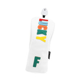 Maxbell Golf Club Head Cover Easy to Use Golf Wood Headcover for Golf Courses Adults White FW 26cmx11cm